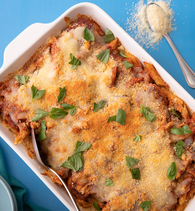 Chicken Parm Penne Bake