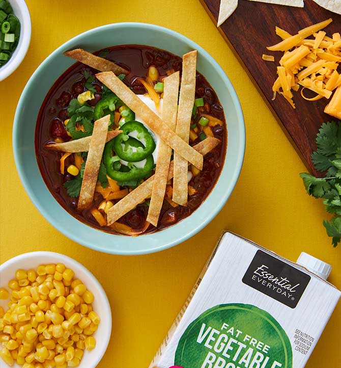 Spicy Vegetarian Tortilla Soup