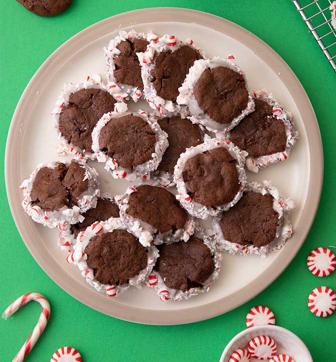 Chocolate Peppermint Sugar Cookies