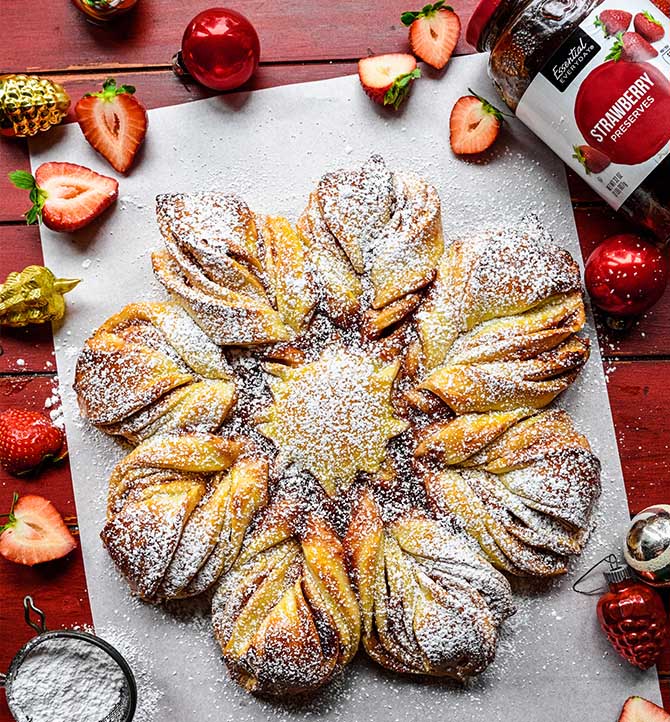 Star Bread with Strawberry Jam